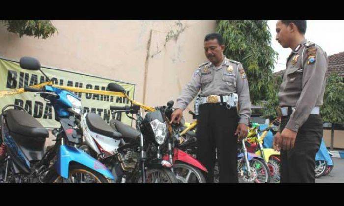 Razia Balap Liar di Ngawi, Polisi Sita Ratusan Motor