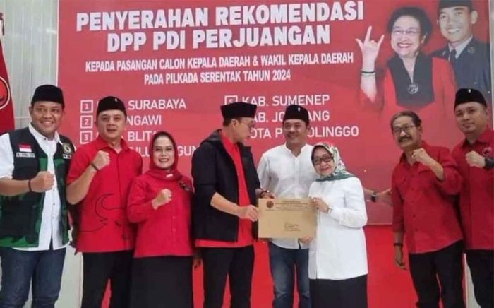 Pilkada Jombang 2024, Mundjidah-Sumrambah Terima Rekom PDIP