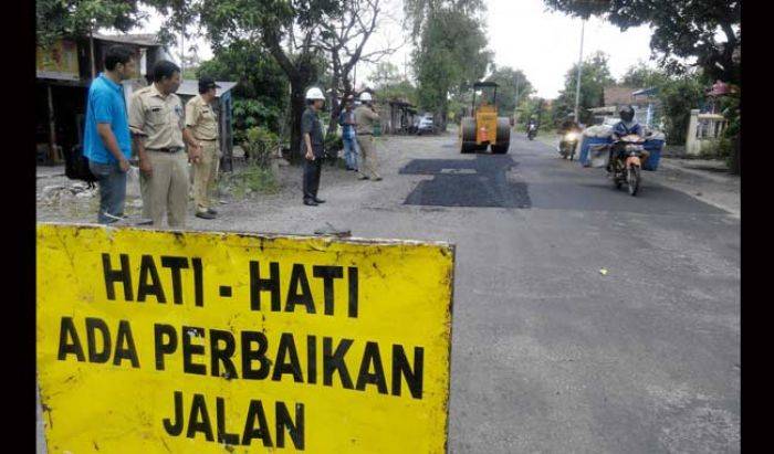 Jelang Lebaran, PU Bina Marga Sidoarjo Kebut Perbaikan Jalan Jalur Mudik