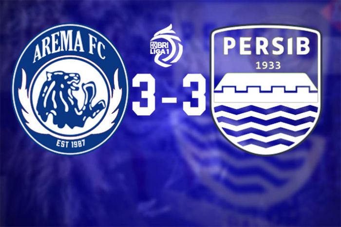 Hasil Arema FC vs Persib Bandung: Drama 6 Gol Berakhir Tanpa Pemenang