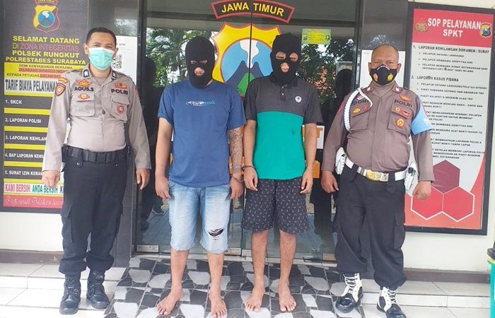 Apes, Curi Motor Dipasangi GPS, Duo Residivis Kambuhan di Surabaya Diringkus Reskrim Polsek Rungkut