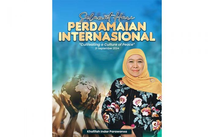 Hari Perdamaian Internasional, Khofifah Ajak Semua Pihak Terus Serukan Perdamaian di Palestina