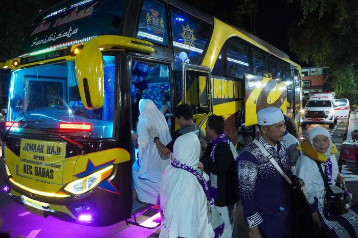 Keluarga Sambut Kepulangan Jamaah Haji Kabupaten Kediri