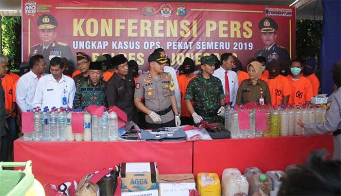 Operasi Pekat, Polres Bojonegoro Garuk 236 Pelaku Kriminal