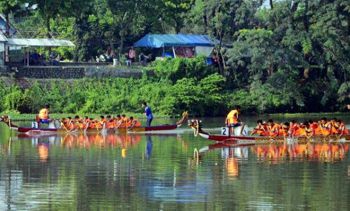 40 Grup Terjun dalam Event Lomba Perahu Dayung Mojopahit