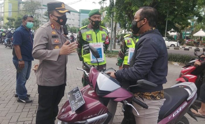 Gelar Operasi Yustisi di Jalan Dr Wahidin, Polres Gresik Paksa Putar Balik Ratusan Kendaraan