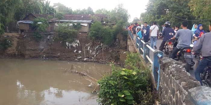Lokasi sungai tenggelamnya pelajar SMP. foto: ist