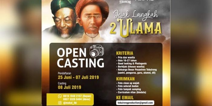 Poster film "Jejak Langkah 2 Ulama" ini belum final. Tapi cukup menyedot perhatian publlik ketika dilansir di medsos. foto: dokumentasi Pesantren Tebuireng