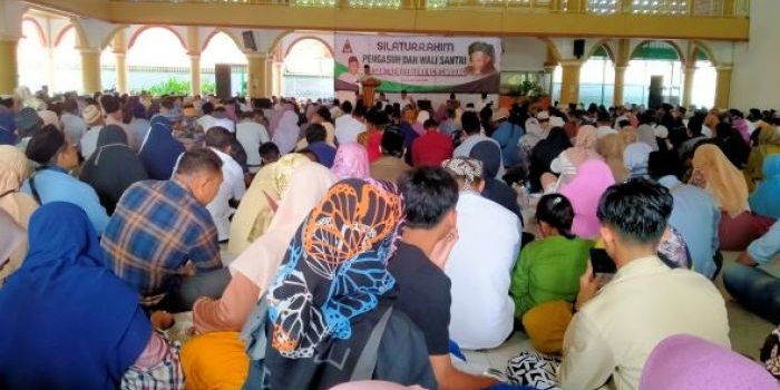 Para wali santri baru saat acara Silaturahim Pengasuh dan Wali Santri di Masjid Ulul Albab Pesantren Tebuireng Jombang Jawa Timur, Ahad (26/6/2022). Foto: mma/bangsaonline.com