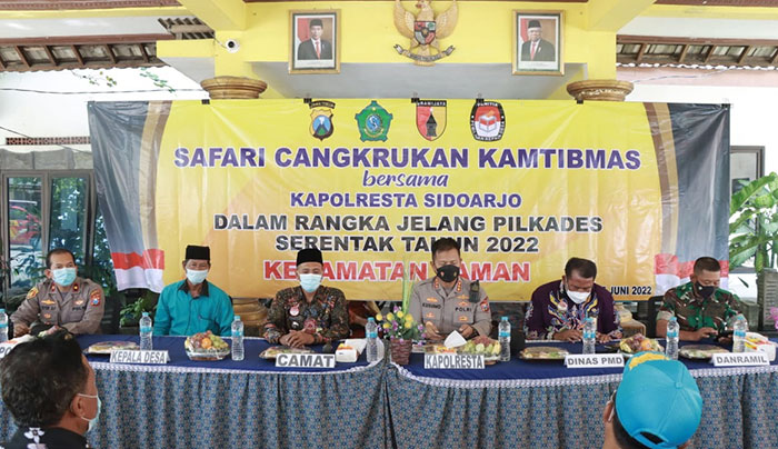 Jelang Pilkades Serentak Kapolresta Sidoarjo Temui Calon Kepala