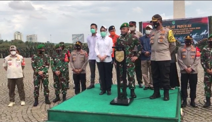 Tangkapan layar Pangdam Jaya Mayjen TNI Dudung Abdurachman saat memberikan pernyataan tentang Habib Rizieq Shihab dan Front Pembela Islam (FPI), Jumat (20/11/2020). 
