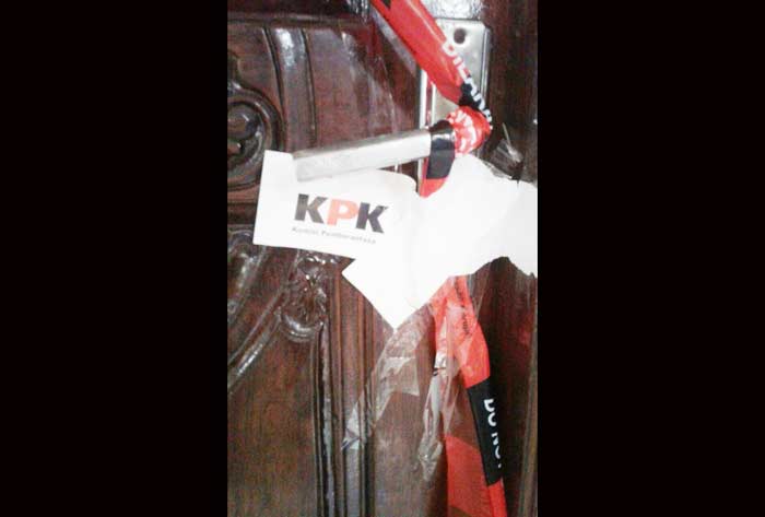 Ruangan Kadis LH Kabupaten Nganjuk yang disegel KPK.