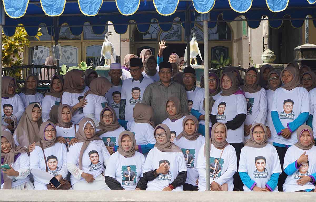 Emak-Emak di Desa Petis Benem Kompak Dukung Syahrul Maju Pilkada Gresik 2024