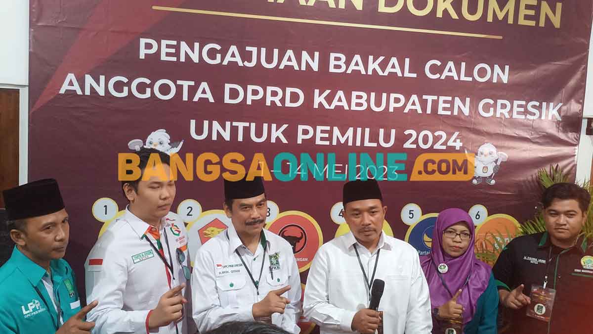 Daftarkan 50 Caleg Ke KPU, PKB Gresik Optimis Raih 18 Kursi