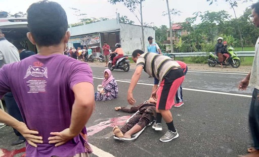 Kondisi korban saat masih berada di TKP.