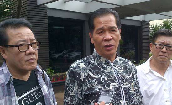 Anton Medan saat mendatangi Polda Metro Jaya minta jaminan aksi unjuk rasa 4 November berjalan aman.