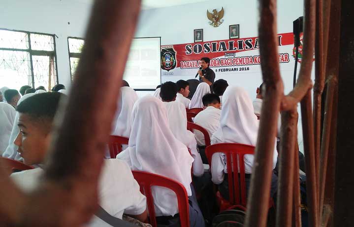 Sosialisasi anti-narkoba yang diadakan di Kota Blitar.