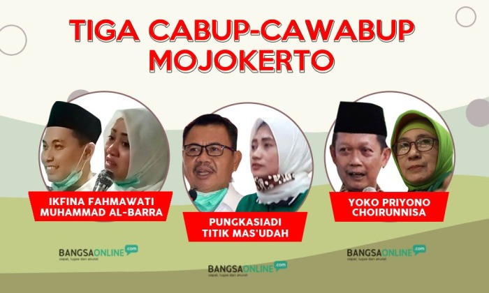 Pilbup Mojokerto, Tiga Cabup-Cawabup Bertarung, Siapa Unggul?