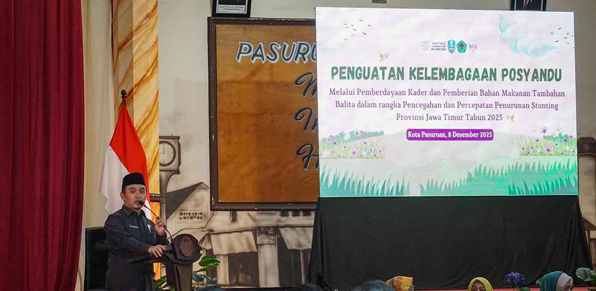 Wali Kota Pasuruan saat memberi sambutan.