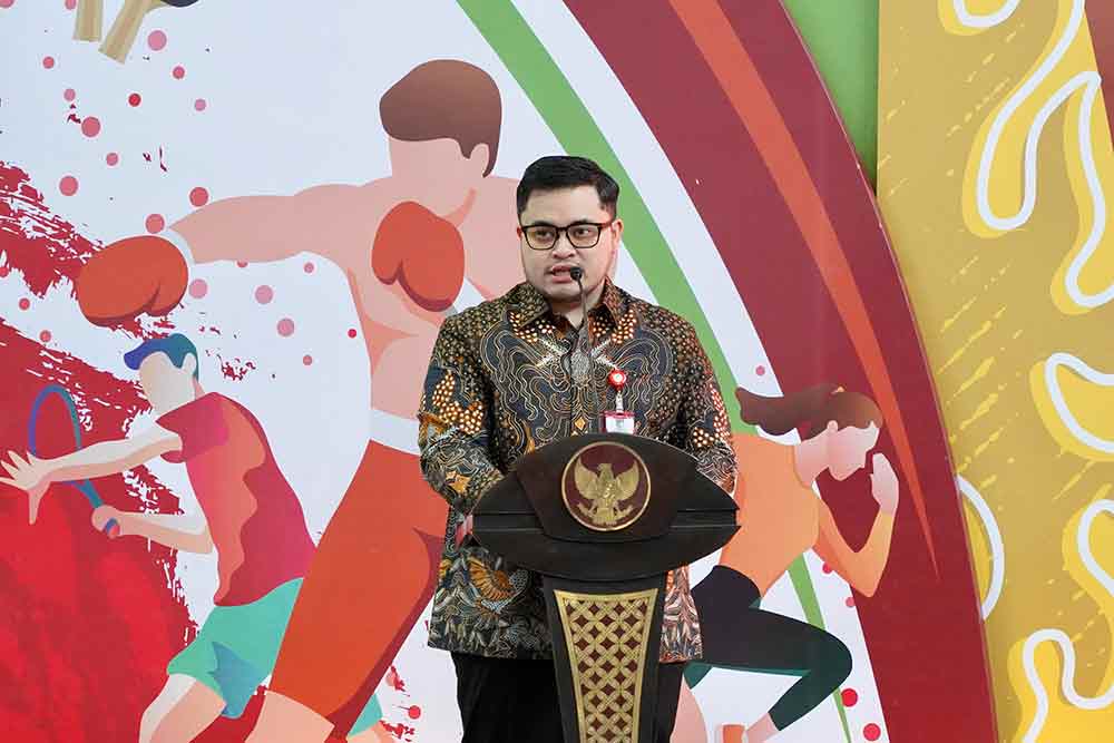 Bupati Kediri Hanindhito Himawan Pramana saat memberi sambutan. (Ist)