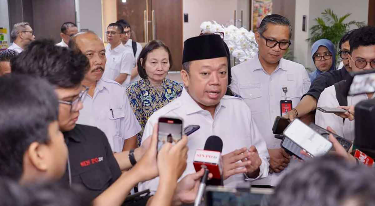 Menteri ATR/BPN saat memberi keterangan ke awak media.