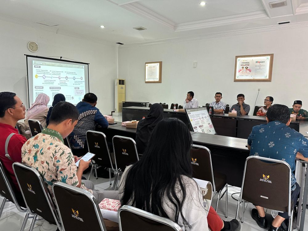 Bappeda Kota Kediri saat  menggelar sosialisasi terkait Lomba Penelitian Pembangunan Kota Kediri Tahun 2025. (Ist). 
