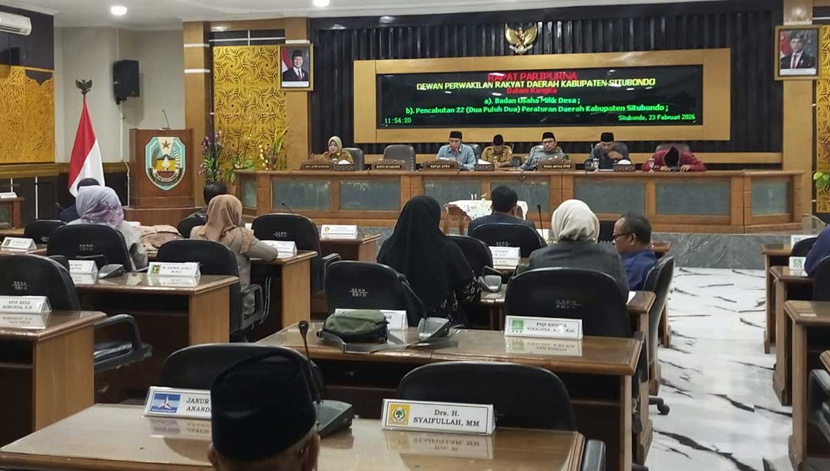 Rapat paripurna DPRD Situbondo.