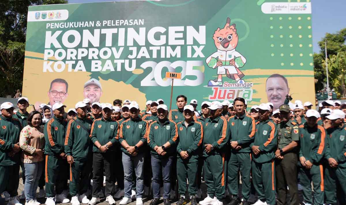 Pelepasan atlet dari Kota Batu menuju Porprov IX Jatim 2025.