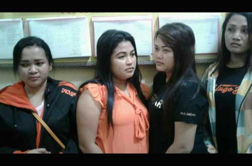 4 wanita penghibur yang diciduk.