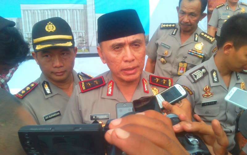 Kapolda Metro Jaya Irjen M. Iriawan memberikan keterangan. 