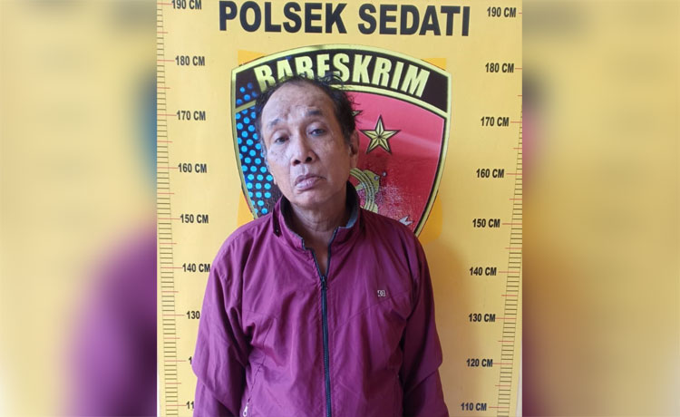 Petrus, pelaku jambret yang ditangkap.