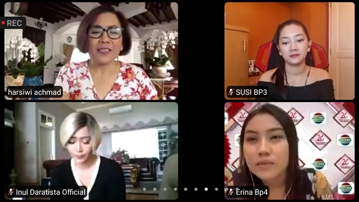 Press conference virtual persiapan HUT ke-26 Indosiar yang diikuti beberapa artis dan media.
