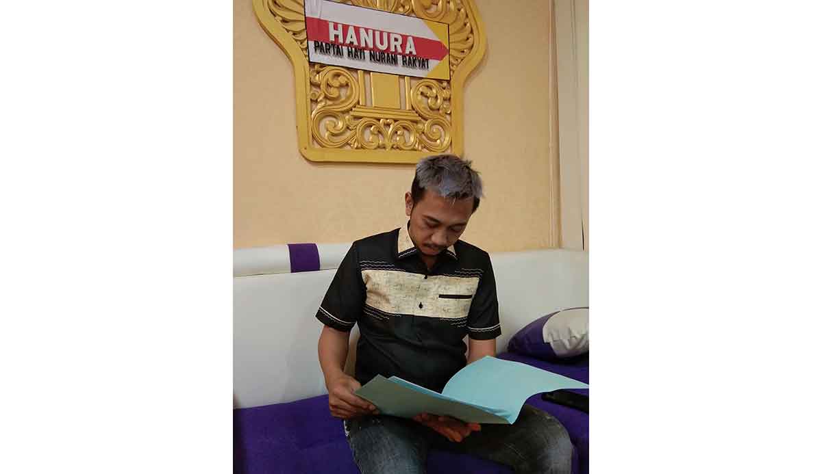 Wakil Ketua DPRD Nganjuk yang juga menjabat sebagai Ketua DPC Hanura, Raditya Harya Yuangga.