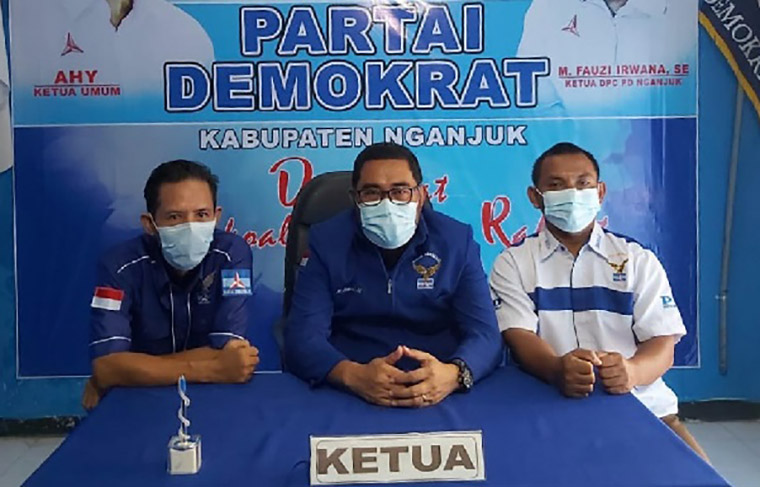 Ketua DPC Demokrat Nganjuk, Fauzi Irwana. foto: BAMBANG/ BANGSAONLINE