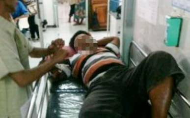 Sarju saat dirawat. (foto: istimewa)