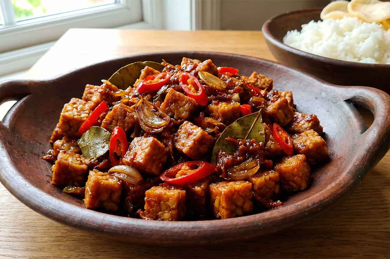 Sambal goreng tempe.