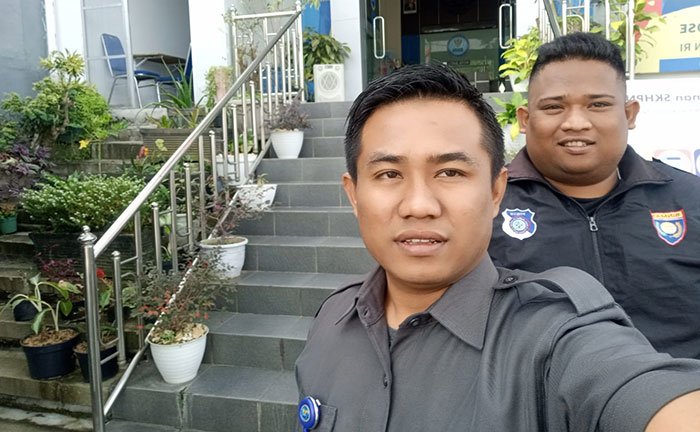Satpam BNN Kota Batu, Yoga Fitria Weardi, yang menemukan HP milik istri veteran.