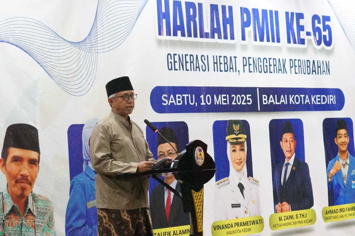 Wakil Wali Kota Kediri, Gus Qowim saat memberi sambutan