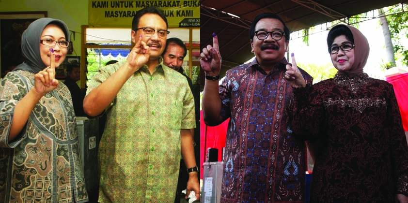 ?

Gubernur Soekarwo beserta Istri, dan Wagub Syaifullah Yusuf berserta istri, usai menggunakan hak pilihnya. Foto: nisa/BANGSAONLINE