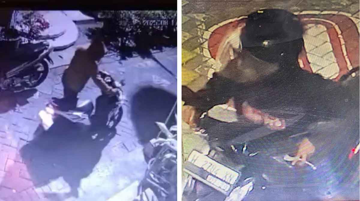 Rekaman CCTV curanmor atau pencurian kendaraan bermotor di Surabaya.
