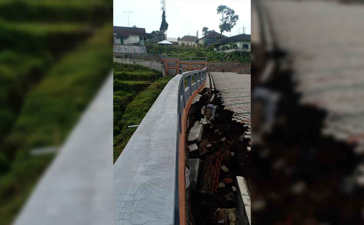 Kondisi proyek rest area senilai Rp4,8 miliar di Kabupaten Pasuruan.