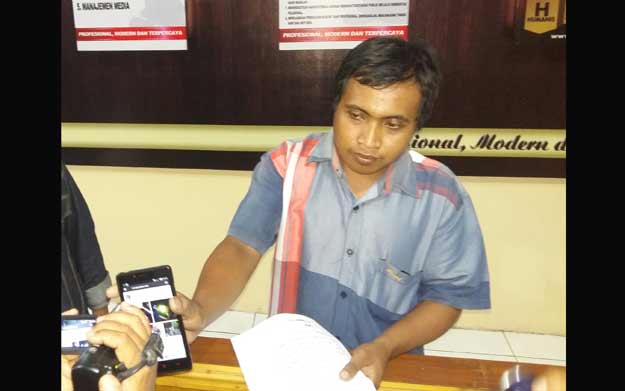M. Fauzi saat dimintai keterangan oleh penyidik.