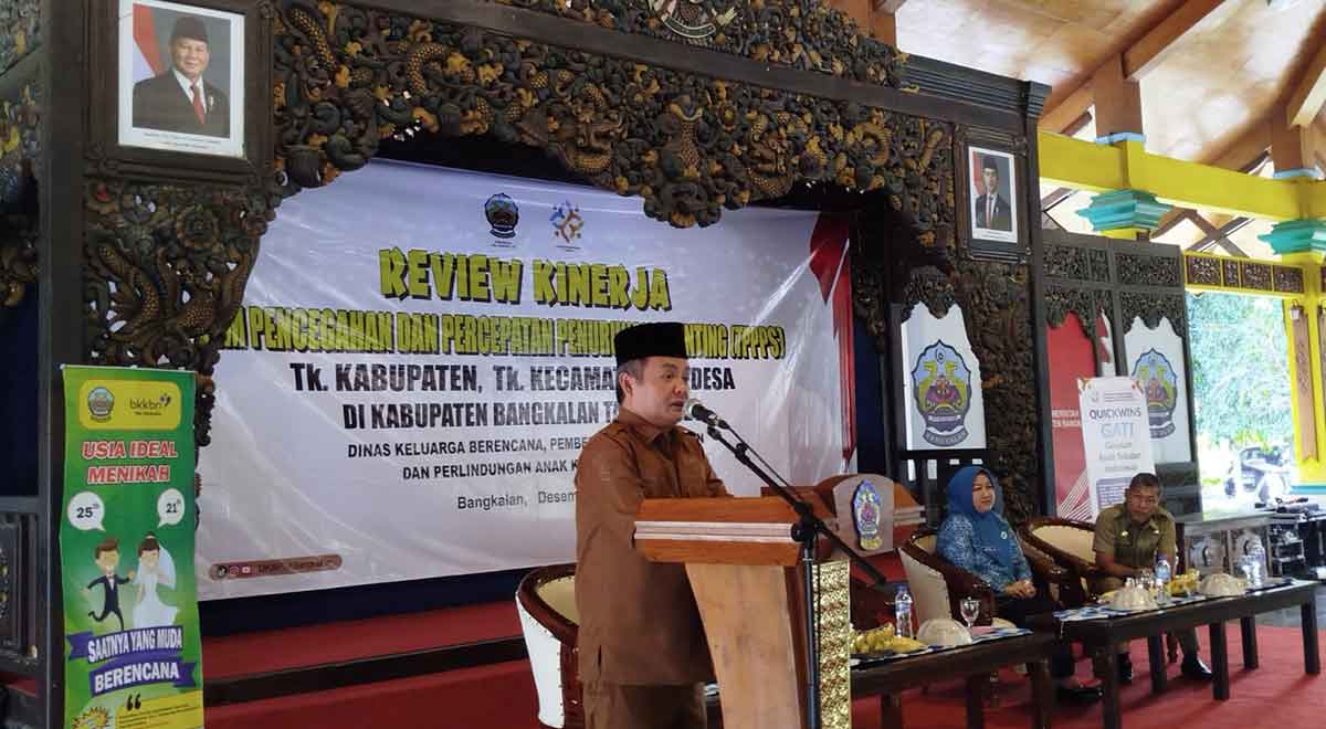 Wakil Bupati Bangkalan saat memberi sambutan.