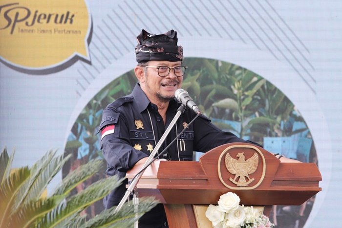 Mentan Dr Syahrul Yasin Limpo saat memberikan pengarahan kepada peserta TOT Widyaiswara, Dosen, Guru dan Penyuluh Pertanian, di BBPP Songgoriti, Selasa (19/10).