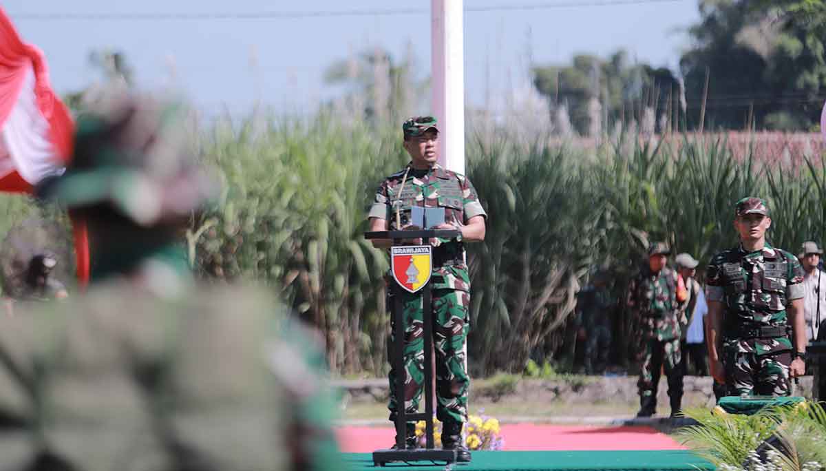 Kasdam V/Brawijaya, Brigjen TNI Terry Tresna Purnama, saat memberi sambutan.