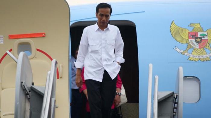 Jokowi saat tiba di Aceh beberapa waktu lalu. foto: ilustrasi/tribunnews