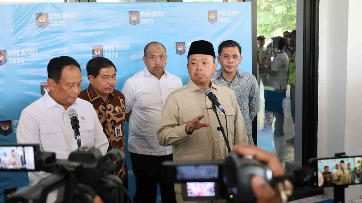Menteri ATR/BPN saat memberi keterangan ke awak media.