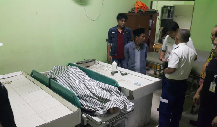 Jenazah korban saat berada di RSUD.