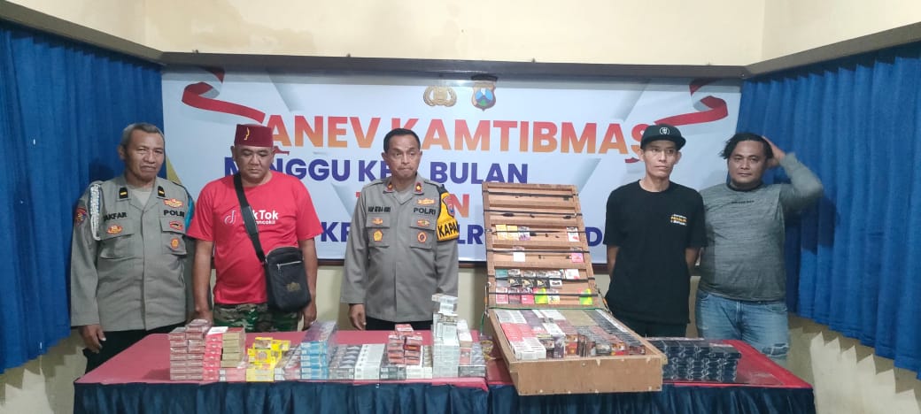 Barang bukti yang berhasil diamankan Polsek Krian