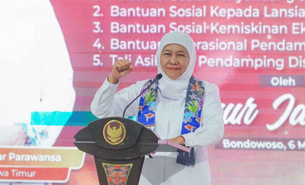 Gubernur Jawa Timur, Khofifah Indar Parawansa.
